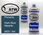 Preview: Porsche, Dark Blue Metallic, M5X / N4: 400ml Sprühdose + 400ml Klarlack - Set, von ATW Autoteile West.